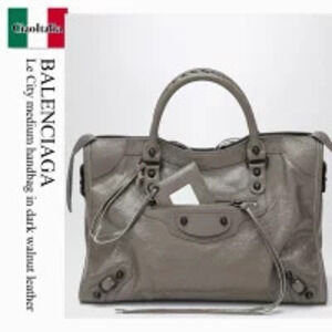 Balenciaga Bag Handbag Le City Dark Walnut Leather